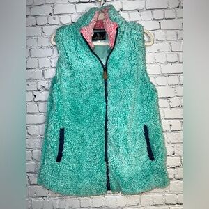 Simply Southern Turquoise Sherpa Vest Women’s Large